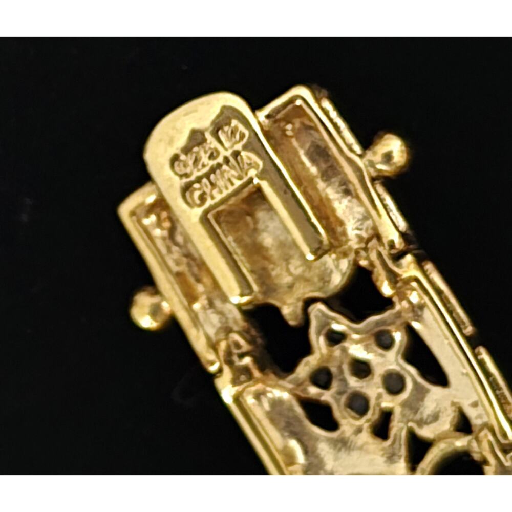 Ross Simons 925 Sterling Silver Gold Vermeil Ruby Emerald Sapphire Bracelet 7.5" - Picture 15 of 16